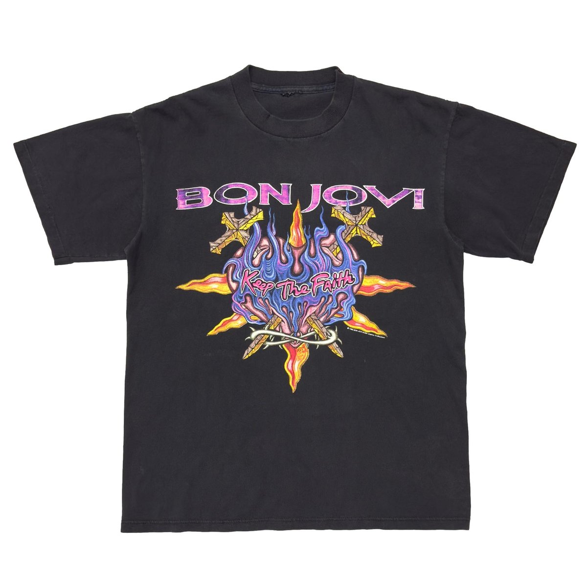 BON JOVI JAPAN TOUR FINAL '90-'91 Tシャツ L BON JOVI JAPAN TOUR FINAL 90-91 Tシャツ L