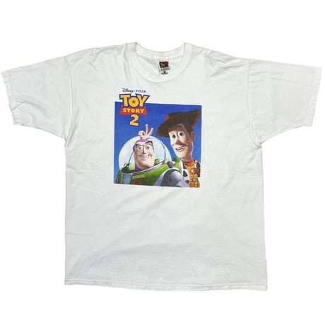 DISNEY VINTAGE TOY STORY 2 WOODY&BUZZ CAST MEMBER FRUIT OF THE LOOM XL 4319
