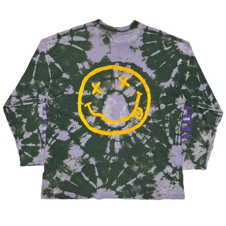 NIRVANA LYRICS BACK SMILE BOOTLEG LS GREEN TIEDYE FITS XL 8318