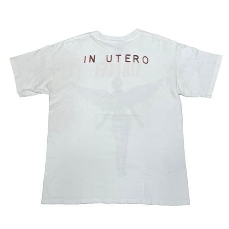 NIRVANA IN UTERO 1993 WHITE WILD OATS XL 2345