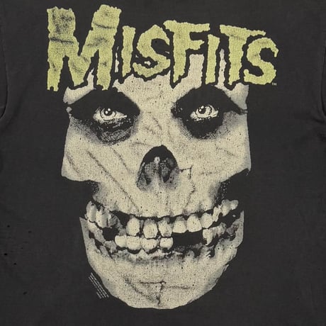 MISFITS 1997 HUGE SKULL BLACK/GREEN HANES XL 0972