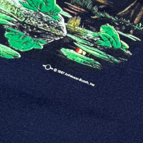 Budweiser 1997 LIZARD FAKE POCKET We could've been HUGE NAVY TEE JAYS XL 4001