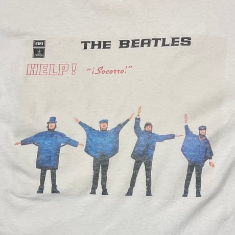 THE BEATLES HELP! JACKET DESIGN LS WHITE FRUIT OF THE LOOM LARGE 3004