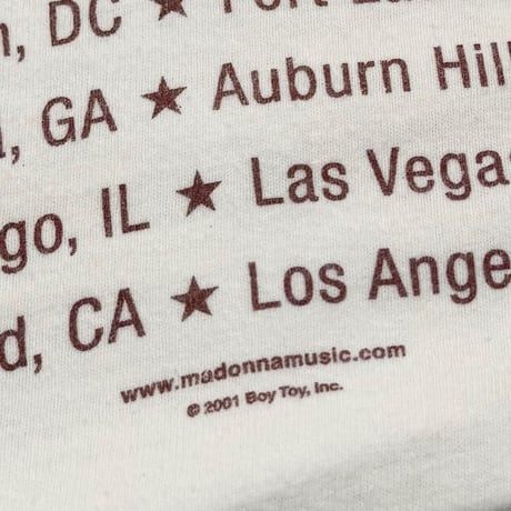 MADONNA DROWNED WORLD TOUR 2001 WHITE ALL SPORT LARGE 1301