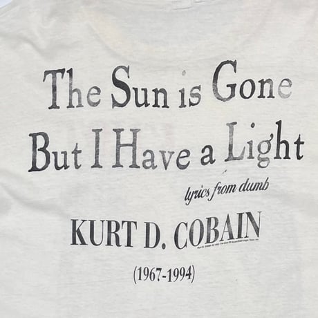 NIRVANA KURT COBAIN MEORIAL MTV UNPLUGGED WHITE FITS XL 8505