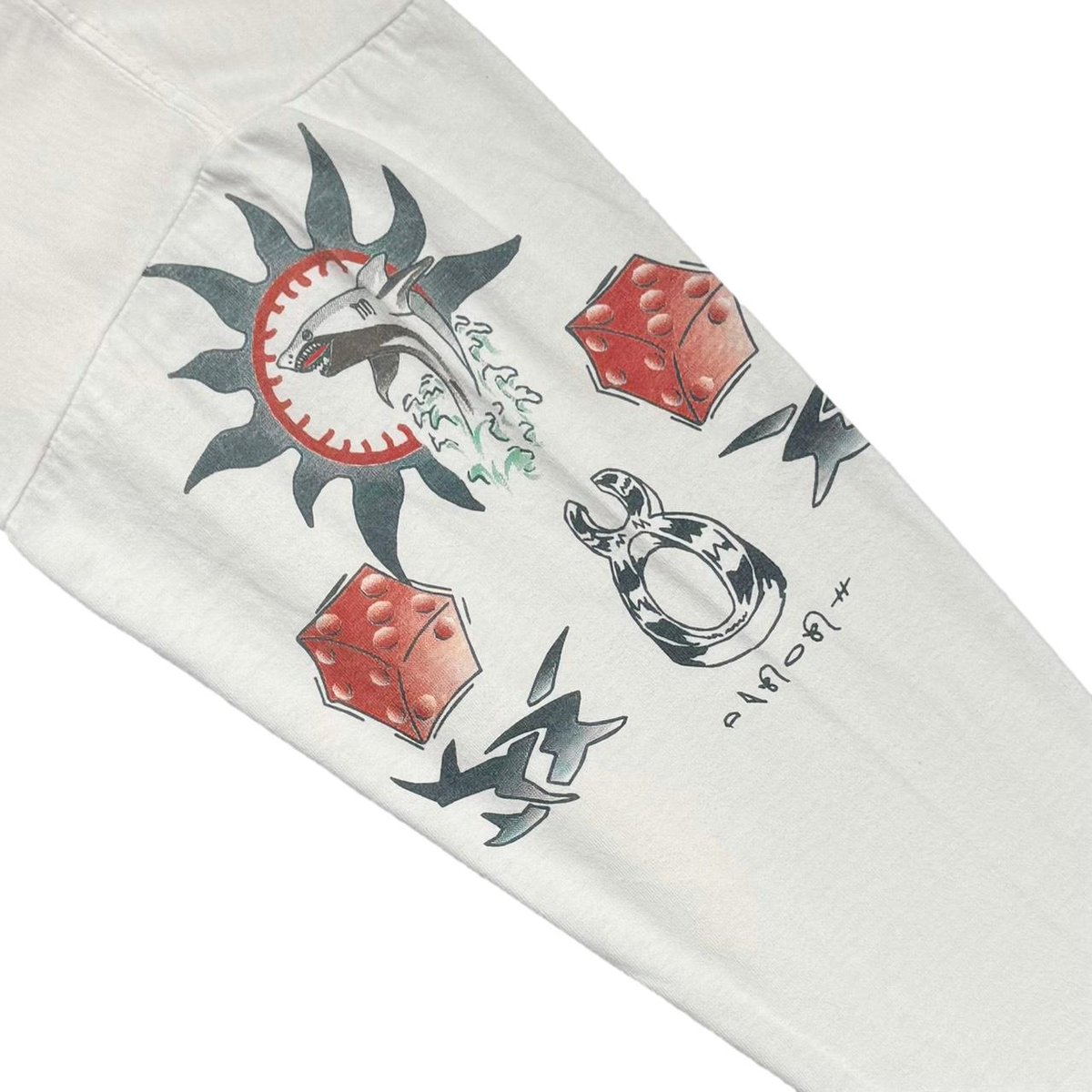 DENNIS RODMAN TATTOO LS WHITE XL 7798 | greatLA
