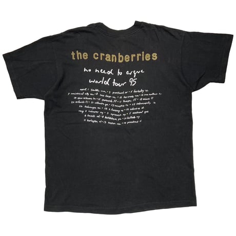 THE CRANBERRIES no need to argue WORLD TOUR 1995 FRUIT OF THE LOOM XL 4834