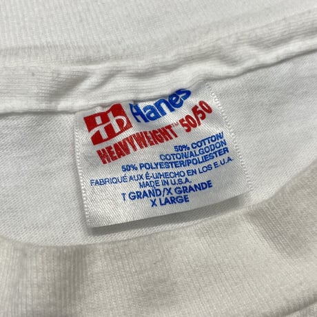 Hanes BEEFY-T the ultimate! LOGO WHITE HANES XL 9739