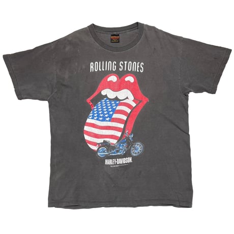 THE ROLLING STONES 1994 HARLEY DAVIDSON AMERICAN FLAG TONGUE BROCKUM XL 3466