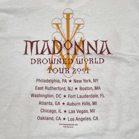 MADONNA 2001 DROWNED WORLD TOUR 2001 WHITE ALL SPORT LARGE 4031