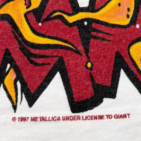 METALLICA GIMME FUEL NORTH AMERICAN TOUR 1998 WHITE GIANT LARGE 7662