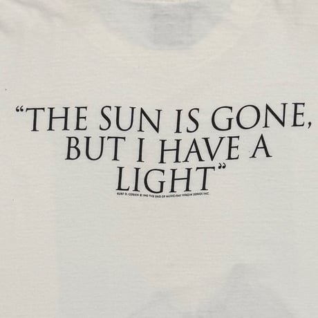 NIRVANA KURT COBAIN MEMORIAL CHILD WHITE GIANT XL 8419
