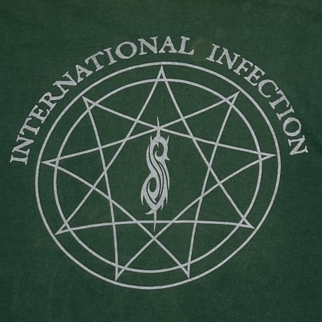 Slipknot 2001 INTERNATIONAL INFECTION DELTA LARGE LS GREEN 0620