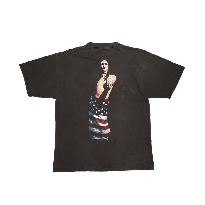 トップス HELLO my name is marilyn manson T-SHIRT MARILYN MANSON HELLO MY NAME IS MARILYN MANSON