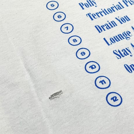 NIRVANA NEVERMIND RINGER WHITE/BLUE JEWEL TONES XL 8430