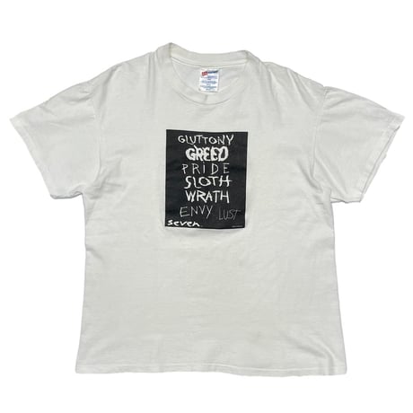 SEVEN THE SEVEN GREAT CRIMES WHITE HANES LARGE 0288