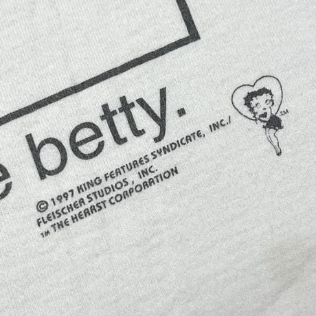 BETTY BOOP 1997 BE SEXY BE SWEET JUST BE BETTY CK PARODY WHITE FRUIT OF THE LOOM MEDIUM 6938