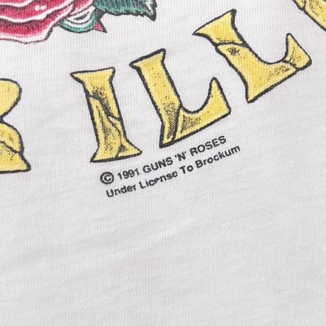 GUNS N' ROSES USE YOUR ILLUSION GUN&ROSE WHITE EURO FITS LARGE 3407