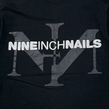 NINE INCH NAILS BOX LOGO EMBROIDERY BACK 3D PRINT FRUIT OF THE LOOM LARGE 0593