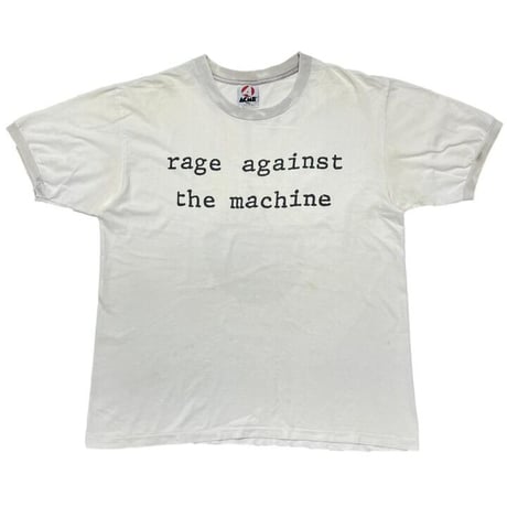 RAGE AGAINST THE MACHINE WRECKING BALL RINGER TEE WHITE ACME XL 8926