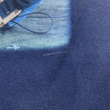 NIRVANA KURT COBAIN GUITAR TEE NAVY ALL SPORT LARGE 5358