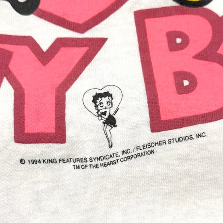 BETTY BOOP BOOP OOP A DOOP ! WHITE FRUIT OF THE LOOM MEDIUM 0079