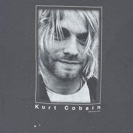NIRVANA KURT COBAIN THE END OF MUSIC 2002 MONOCHROME PORTRAIT CHARCOAL FITS XL 2456