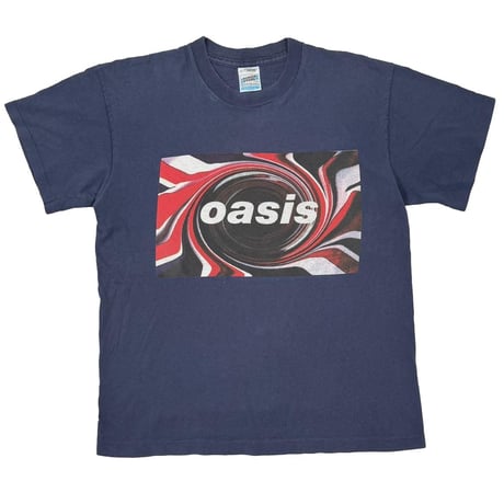 oasis UNION JACK BOX LOGO DOUBLE SIDE NAVY SCREEN STARS LARGE 9234