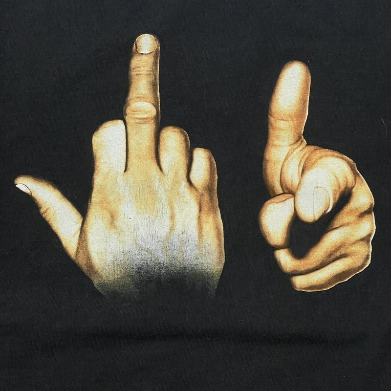 OLD & VINTAGE FUCK YOU HAND SIGN DELTA LARGE 58 OLD & VINTAGE FUCK YOU HAND SIGN DELTA LARGE 58
