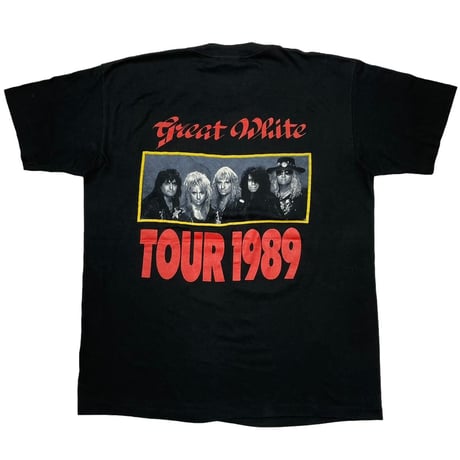 GREAT WHITE TOUR 1989 TEE BLACK XL 0921