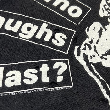 RAGE AGAINST THE MACHINE 1997 Who laughs last? BARBARA KRUGER giant LARGE 6401