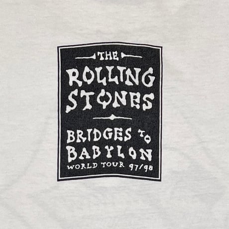 ROLLING STONES NATIVE LIP & TONGUE BRIDGES TO BABYLON WORLD TOUR 97/98 WHITE anvil LARGE 4400