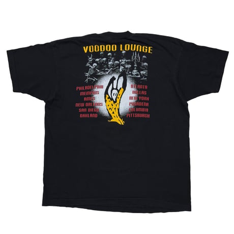 THE ROLLING STONES VOODOO LOUNGE TOUR 1994 SPIKE TONGUE BOOTLEG BLACK FITS XL 4793