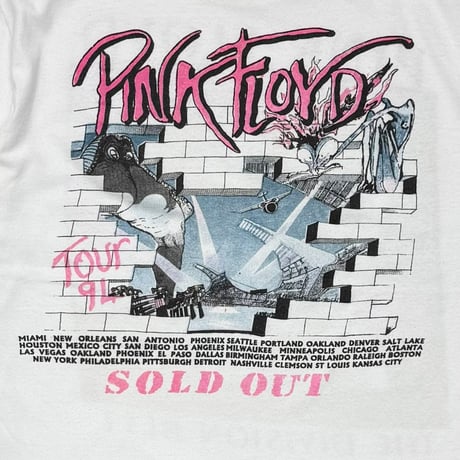 PINK FLOYD DIVISON THE DIVISION BELL BACK SOLD OUT SOLAR TEE WHITE LARGE 6637