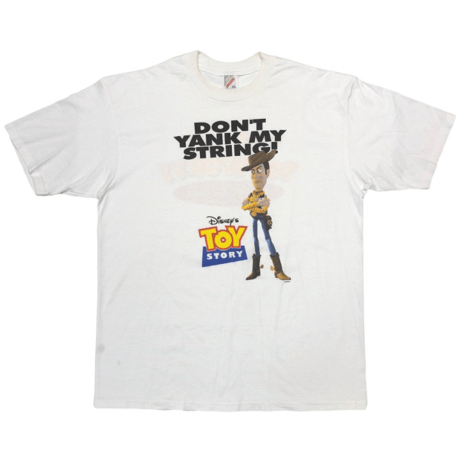 DISNEY VINTAGE TOY STORY WOODY JERZEES WHITE XL 0040
