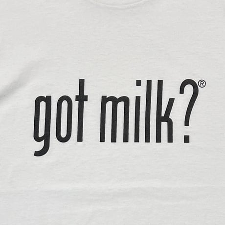 OLD&VINTAGE got milk? WHITE FRUIT OF THE LOOM LARGE 6869