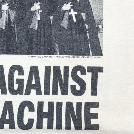 RAGE AGAINST THE MACHINE 1997 NUNS AND GUNS TEE WHITE FITS LARGE 6304