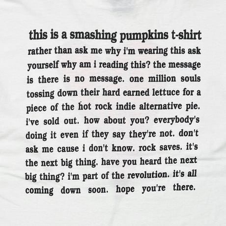THE SMASHING PUMPKINS HEART LOGO WHITE GIANT BY TEEJAYS XL 1906