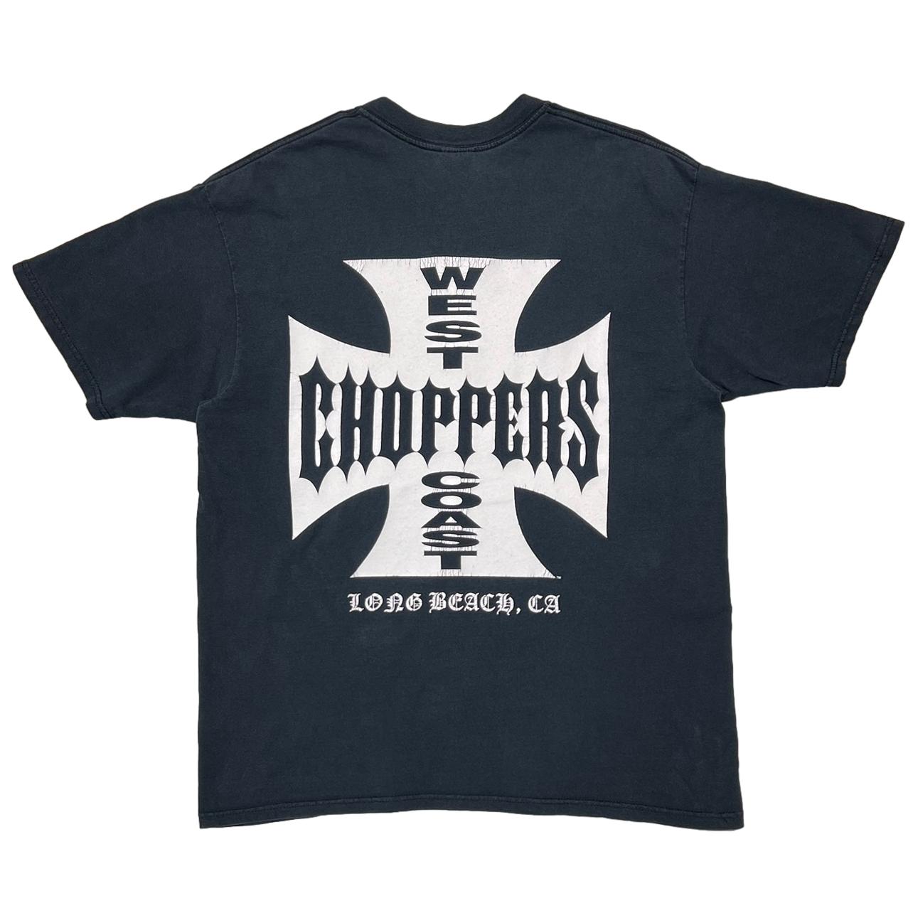90s WEST COAST CHOPPERS ロンT L アイアンクロス WEST COAST CHOPPERS IRON CROSS LONG BEACH, LA A