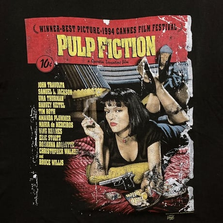 PULP FICTION POSTER DESIGN BACK STAGE PASS HANES LARGE 3688