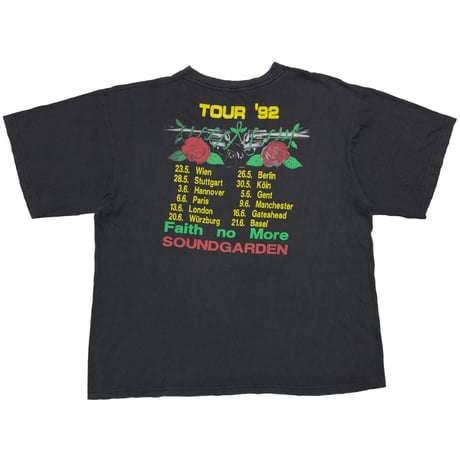 GUNS N' ROSES x FAITH NO MORE x SOUNDGARDEN TOUR 1992 FITS XL 0846