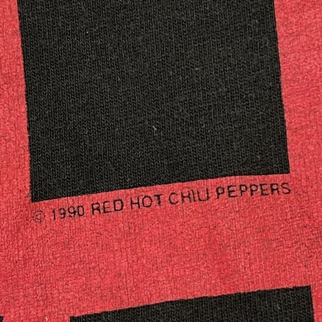 RED HOT CHILI PEPPERS 1990 CURVING LOGO MEMBER PORTRAIT TEE GIANT XL 8654