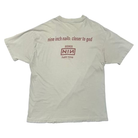 NINE INCH NAILS 1994 CLOSER TO GOD HALO NINE SAGE GREEN HANES XL 0642