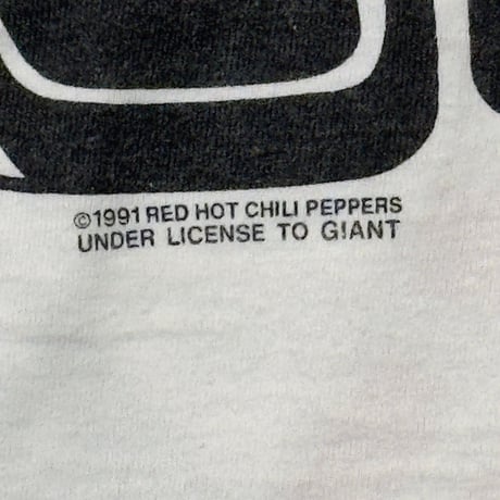 RED HOT CHILI PEPPERS 1991 DOUBLE SIDE Aztec TEE WHITE ANVIL XL 1208