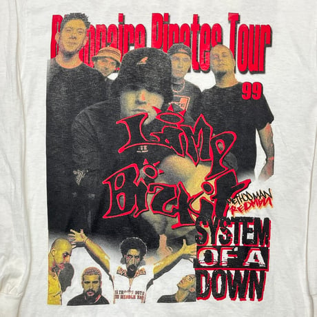 LIMP BIZKIT BILLIONAIRE PIRATES TOUR 1999 LS WHITE DELTA LARGE 4440