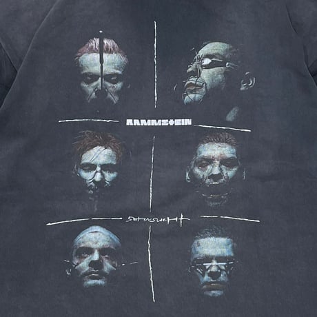 RAMMSTEIN SEHNSUCHT SWEAT HOODIE FADED BLACK FITS XL 7154