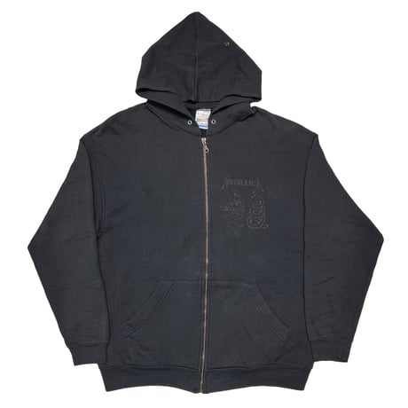 METALLICA SNAKE & SKULL HOODIE BLACKxBLACK SCREEN STARS XL 2690