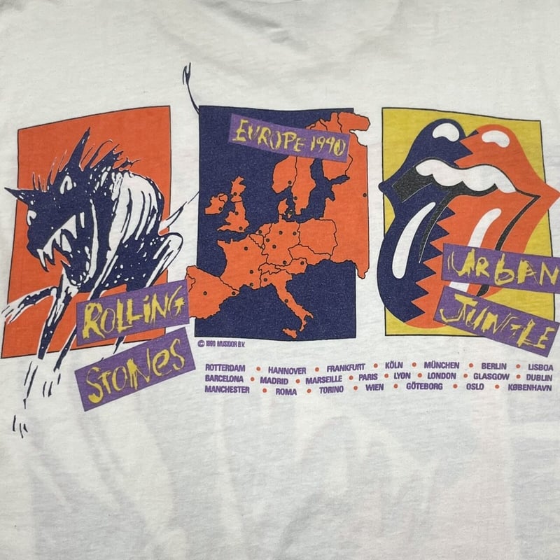 ROLLING STONES URBAN JUNGLE EUROPE 1990 WHITE X