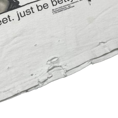 BETTY BOOP 1997 BE SEXY BE SWEET JUST BE BETTY CK PARODY WHITE FRUIT OF THE LOOM MEDIUM 6938