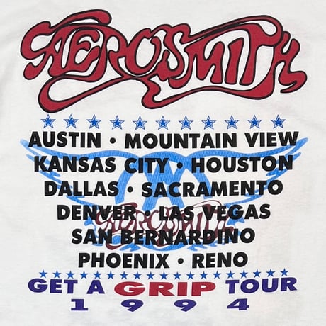 AEROSMITH 1994 GET A GRIP WHITE DELTA XL 0658